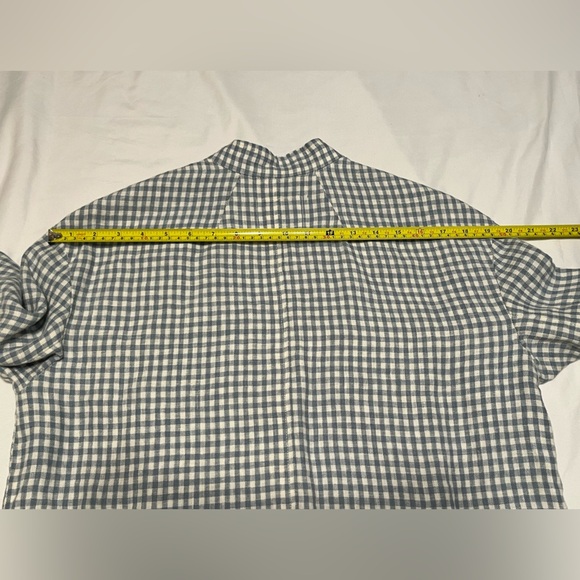 Madewell Linen Collarless Blazer in Gingham Check - Picture 14 of 15